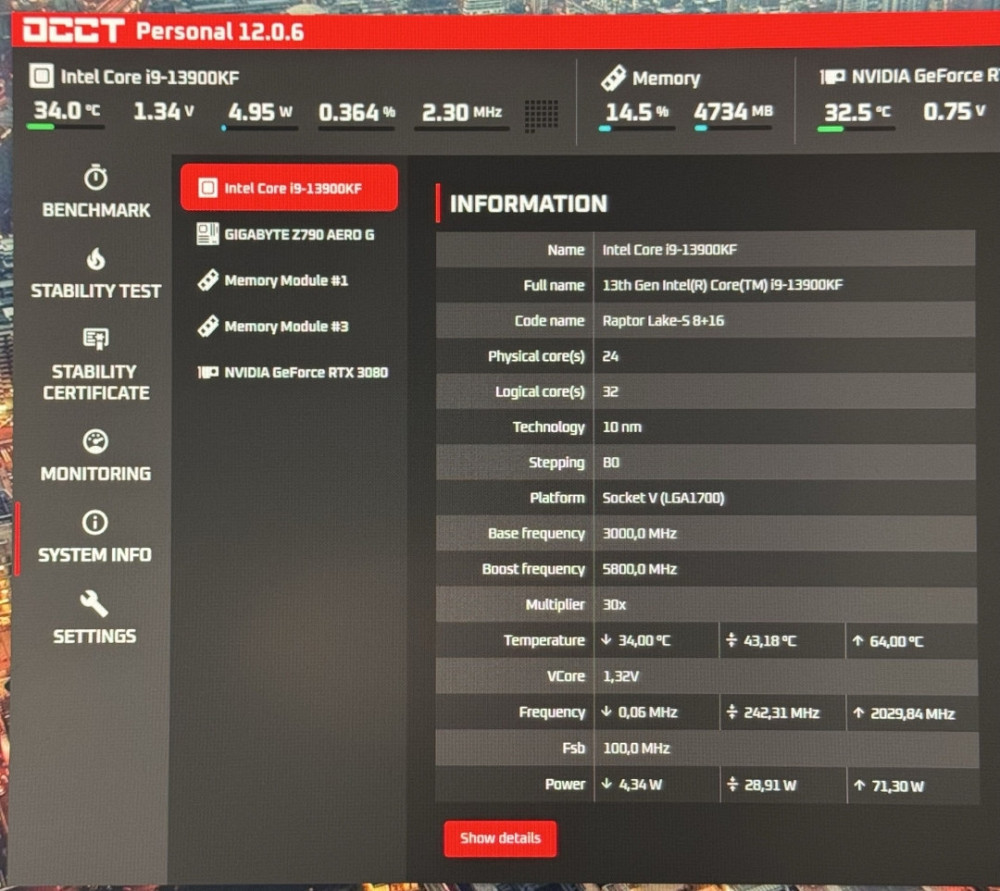 Комплект Core i9 13900KF, Z790 Gigabyte Aero. Киев - изображение 3