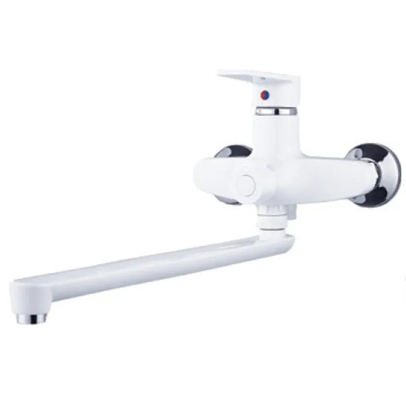Смеситель для ванны PLAMIX OSCAR-006 EURO SET WHITE из термопластика (со шлангом, лейкой и кронштейном) (MX1895) Черновцы - изображение 2