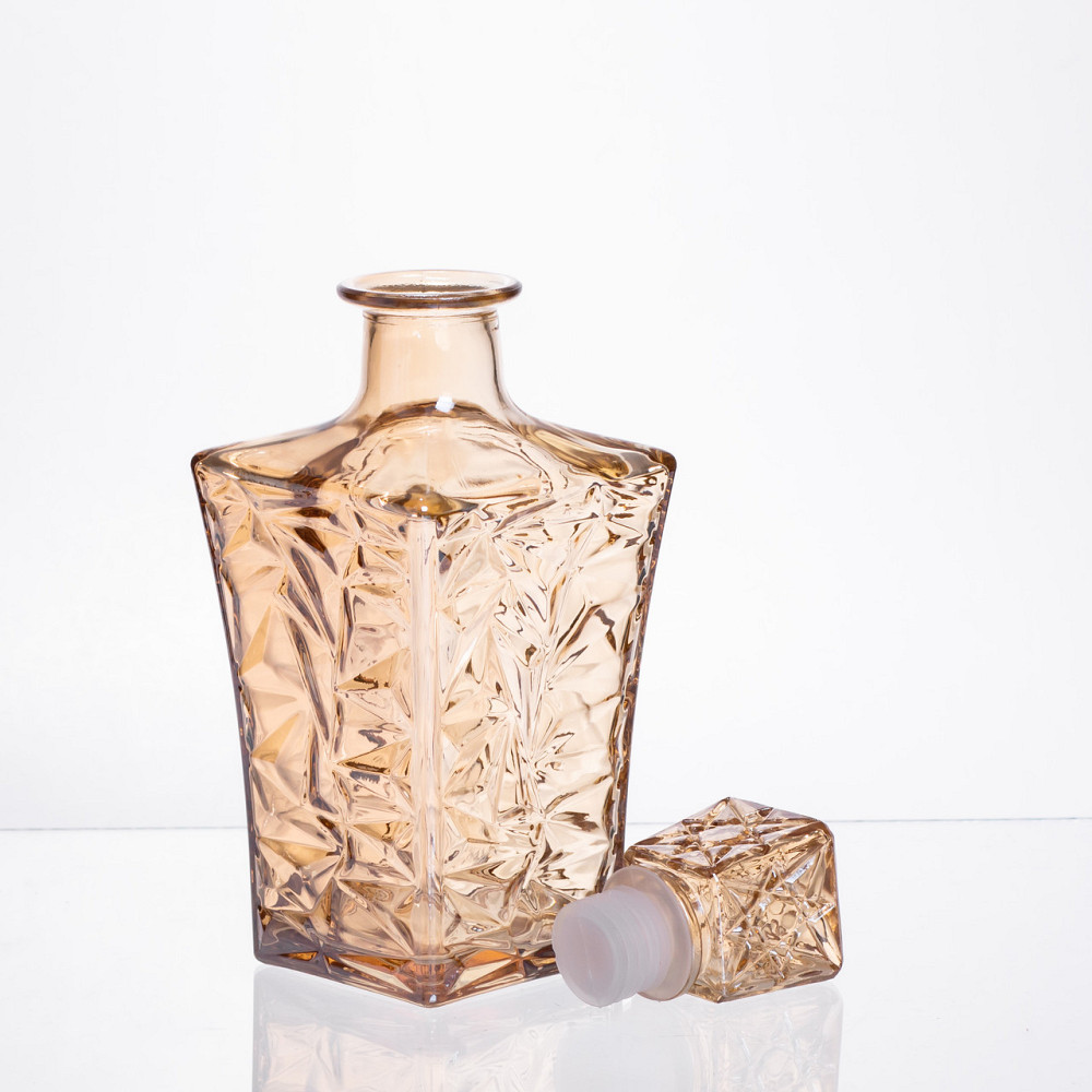 Yiwu Набір для напоїв графин та 6 склянок для напоїв із товстого скла коричневий 64486-25 Киев - изображение 4