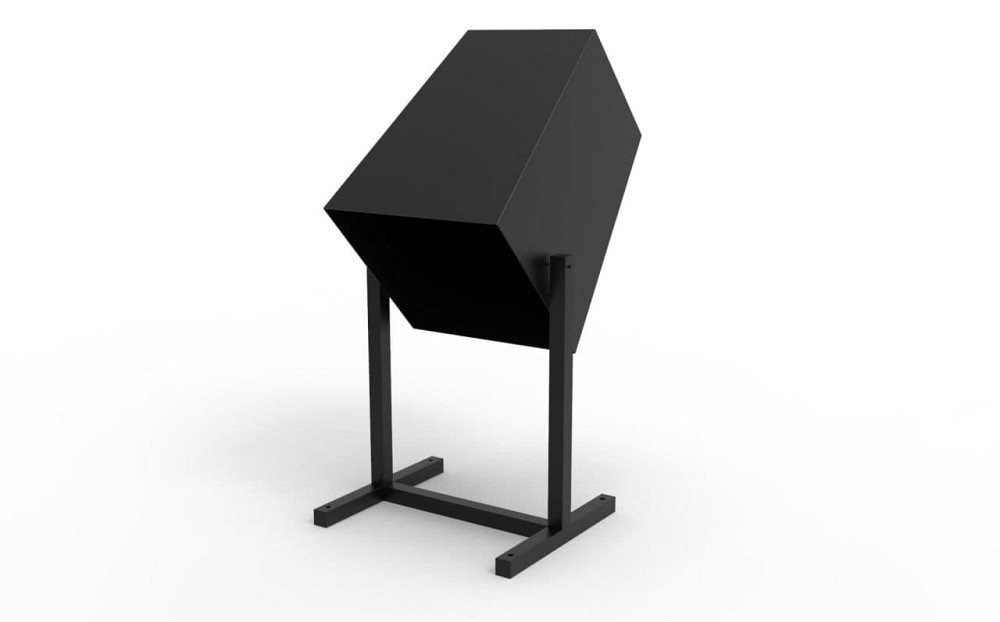 Урна для мусора мусорка уличная квадратная стационарная 17л С Черный, Поворотный, Урна Харьков - изображение 3