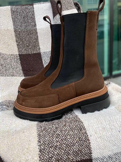 Без бренда Черевики жіночі KATI SHOES 314 коричневі (зима, замша натуральна) (5711) 38 Коломия - фото 7