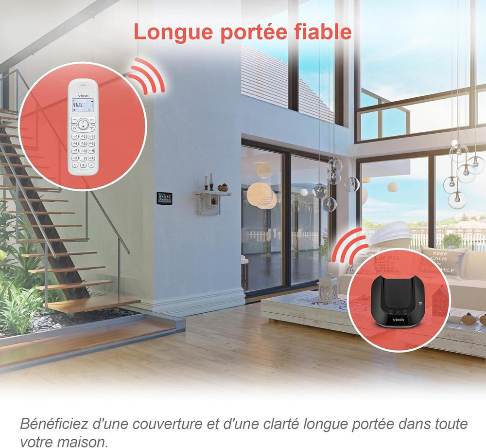 Телефон DECT VTech CS1551 білий 2 трубки з автовідповідачем 15 хв, блокування номерів, ID, гучний зв'язок, зарядка Київ - фото 9