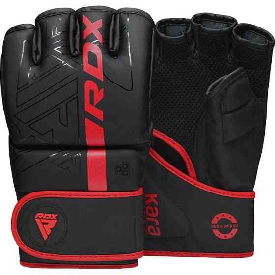 Рукавиці ММА RDX F6 KARA Matte Red XL (капа в комплекті) Кам'янське