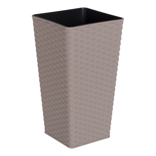 Вазон Ротанг 16*16*30см квадратний какао Алеана Житомир - изображение 1