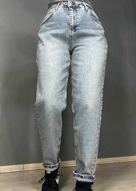 Джинси жіночі SESSANTA 16483 МОМ jeans relax стрейчеві комфорт великі розміри блакитні, блакитний, 33, 33, 89 см, 119 см Київ - фото 9