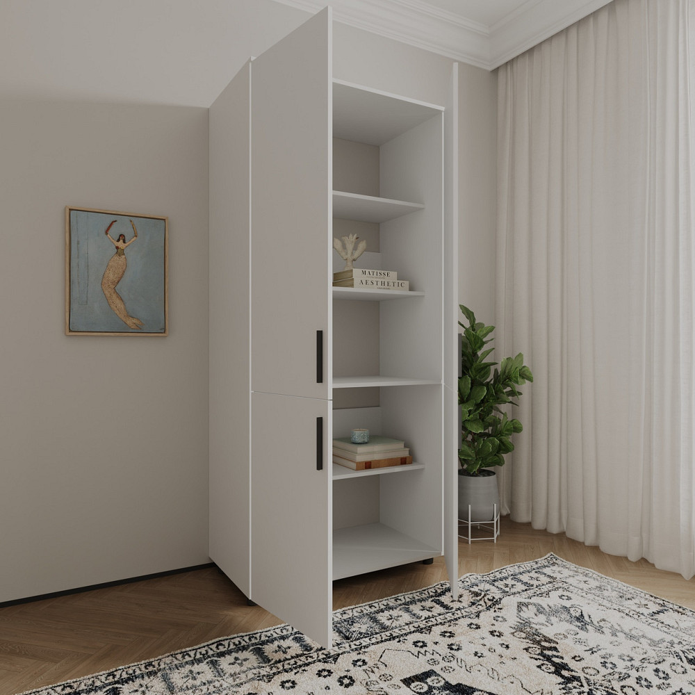 Шафа для одягу Doros Торн Білий 2 ДСП (полиці) 90х51.6х200 (DRS-012018) Дніпро - фото 9