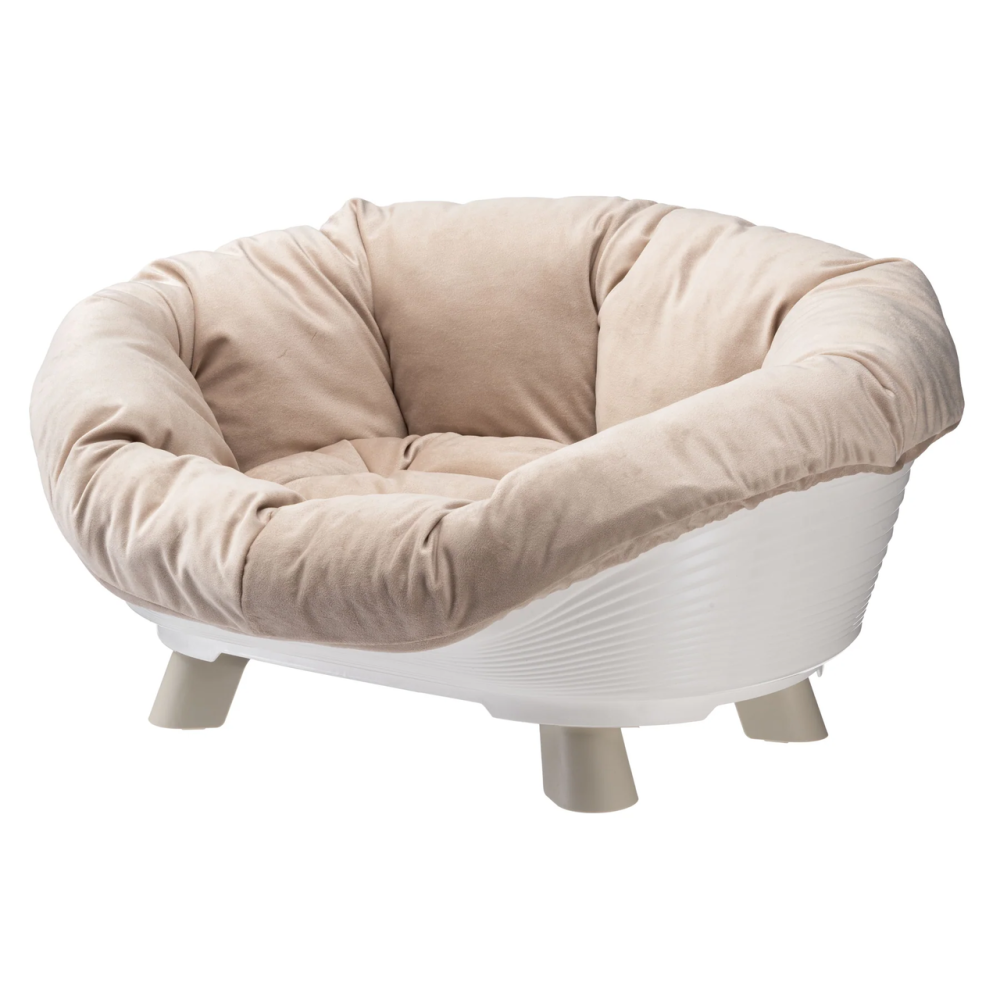 Лежанка - диван для собак и кошек Ferplast Sofà Throne (Ферпласт Софа Трон) 85х62х33 см - 8, Белый Запорожье - изображение 1