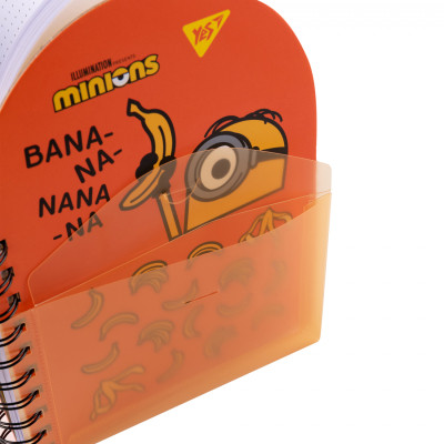 Блокнот Yes В6+ подвійна cпіраль з пластиковою кишенею Minions крапка (151793) Вінниця - фото 4