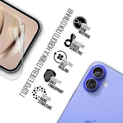 Плівка захисна Armorstandart Kit Clear Screen + Camera Apple iPhone 16 (ARM80715) Вінниця