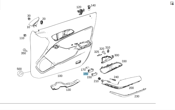 Mercedes-Benz  A0028201501 Плафон у передній дверній карті червоний C-Class Coupe С205 C-Class Cabrio A205 E-Class Coupe C207 E-class Cabriolet A207 C Одесса