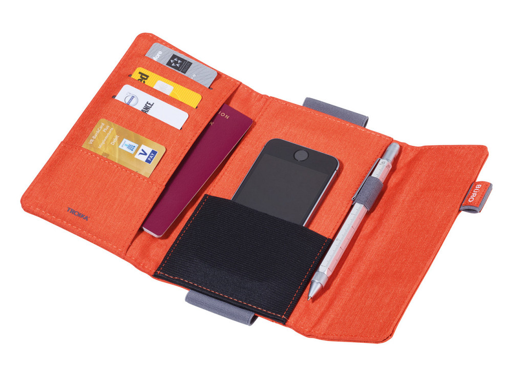 Органайзер для проездных документов Troika Reiseburo с магнитным замком (Оранжево-серый) Винница - изображение 2