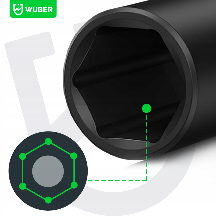 Набір ударних торцевих головок 1/2" 10-32мм 13шт. Wuber (Польща) Київ - фото 7