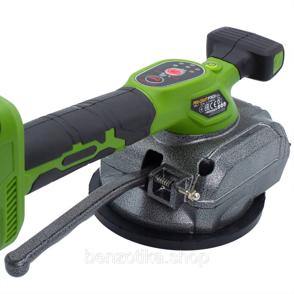 Акумуляторна віброприсоска для плитки Procraft PTM20 (з 1 акб) Київ - фото 8