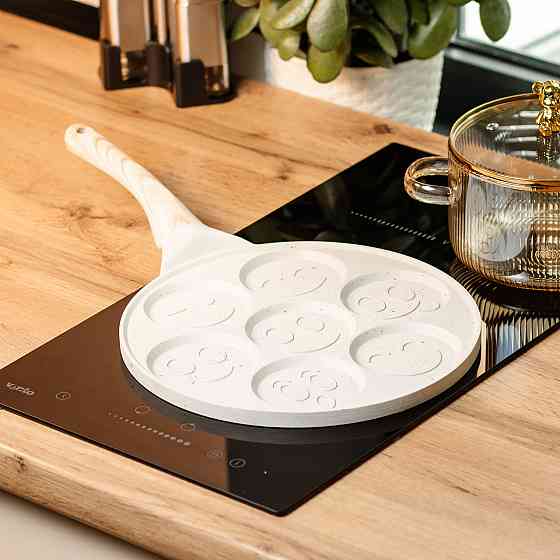 Сковорода смайл Ø 26.5 (см) на 7 секцій для панкейків бежева HP39584W Київ