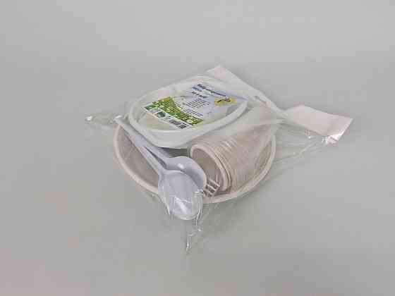 Набір посуду з пластмас "Дорожний" на 6 персон ТМ "Супер торба" (1 пачка) Харків