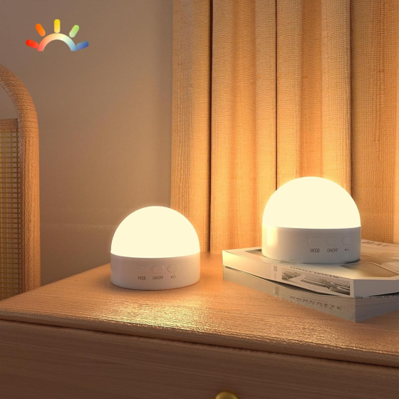 Нічники Kintion CL-XY11 LED RGB, 8 кольорів, сенсорні, акумулятор 1800 мА·год, USB-C, регулювання яскравості, 2 шт Київ