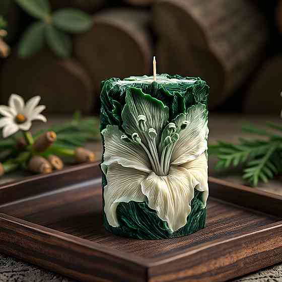 Силиконовая форма для изготовления свечи, молд 87 х 87 х 105 мм для изделий из воска пчелиного, соевого и парафина Каменец-Подольский