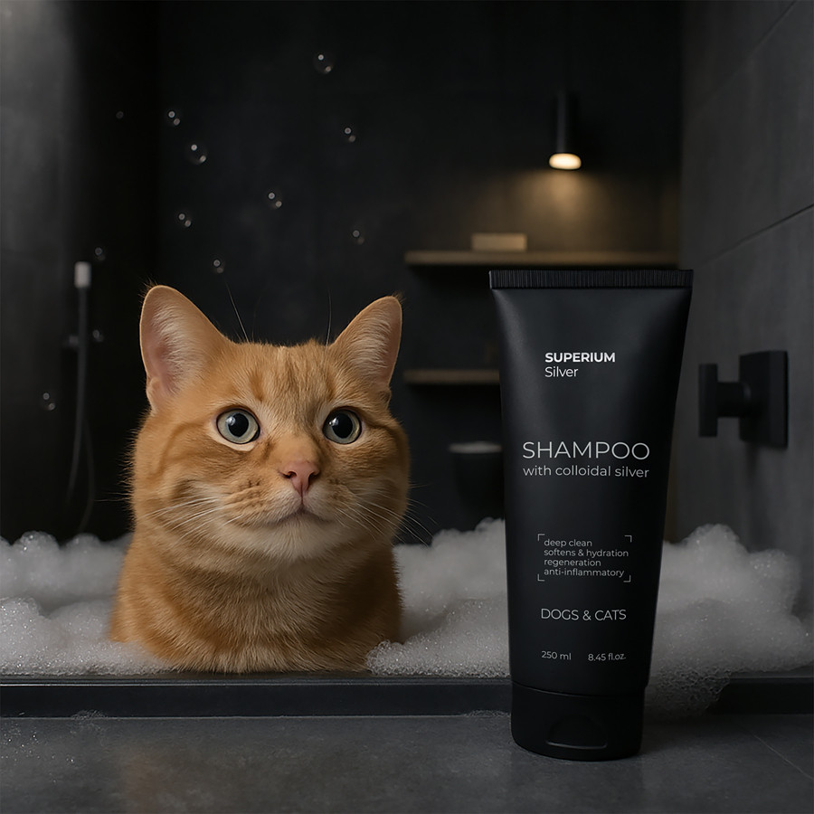 СУПЕРІУМ Сільвер шампунь універсальний з колоїдним сріблом для котів та собак, 250 мл Коломыя - изображение 3