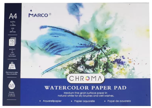 Альбом для малювання "Форм-С" 1071A-15CBP (A4-AQUA) 15 аркушів акварельний  щільність 300 гр., шт Київ - фото 1