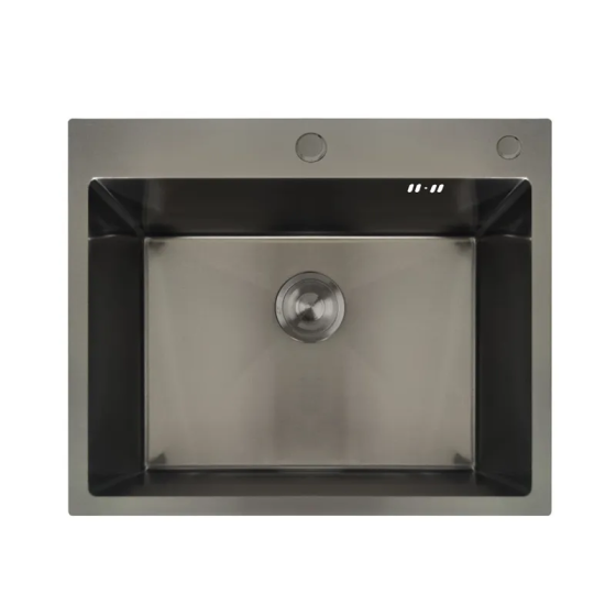 Кухонна мийка MIXXUS MH6050 GRAPHITE з нержавіючої сталі графітового кольору (3.0/0.8) MX1933 Харків