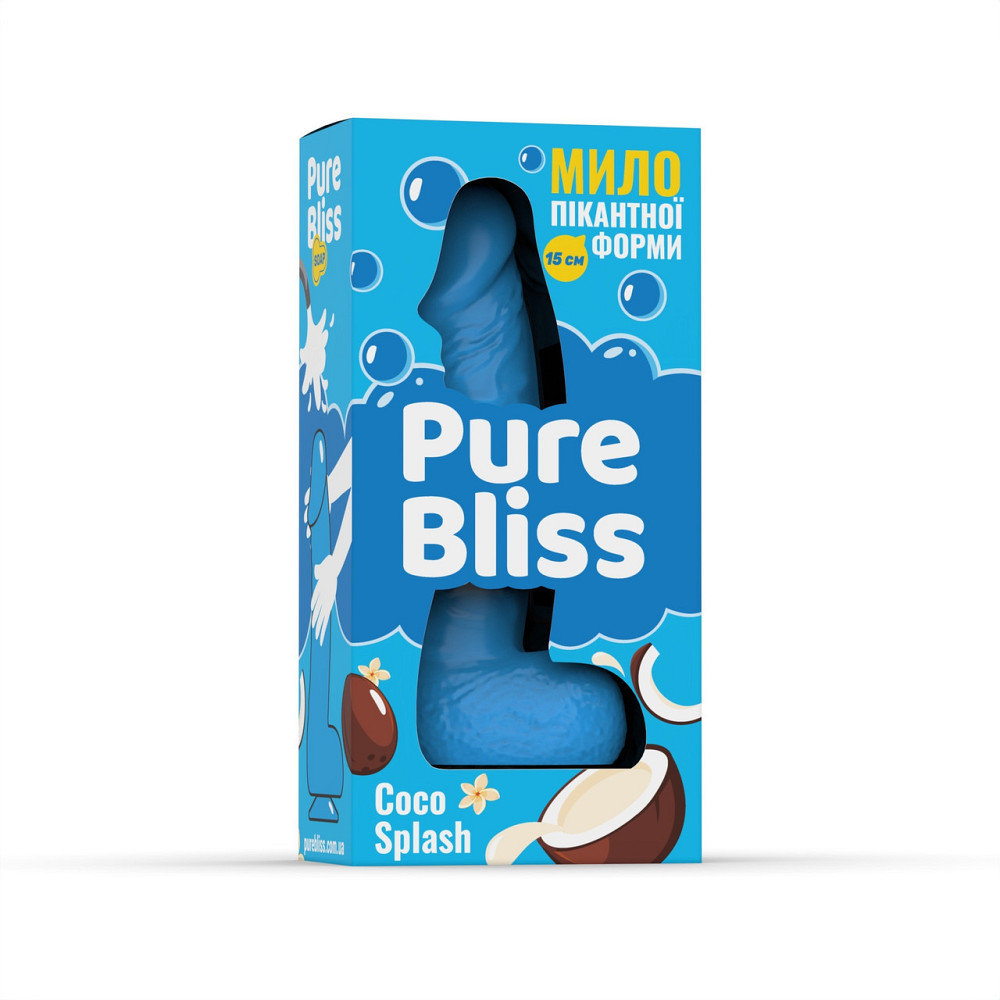 Мило член Pure Bliss Coco Splash Blue, 15 см Sex Aura Київ - фото 7