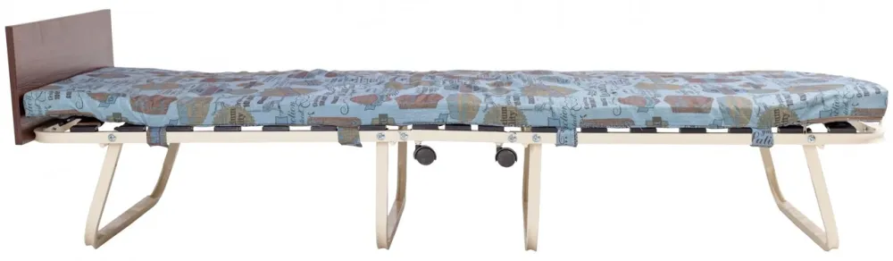 Раскладная Ліжко Erwin с матрасом и изголовьем 200 x 80 см Коричнево-бежевий Київ - фото 2