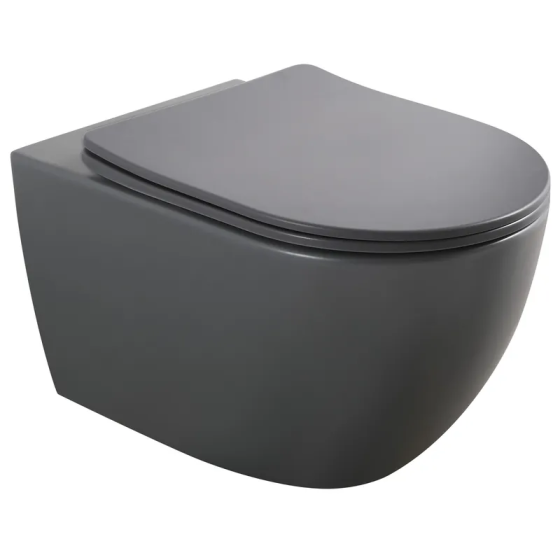 Унітаз підвісний Mixxus Premium ELLIPSE-0309-T1 GRAY 530x360x350mm система змиву TORNADO 1.0  ( MP6655 ) 30564 Харків