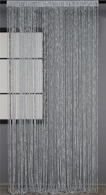 Шторы-нити спираль с люрексом Серый 300х300см 1 шт (61-022) Киев - изображение 3