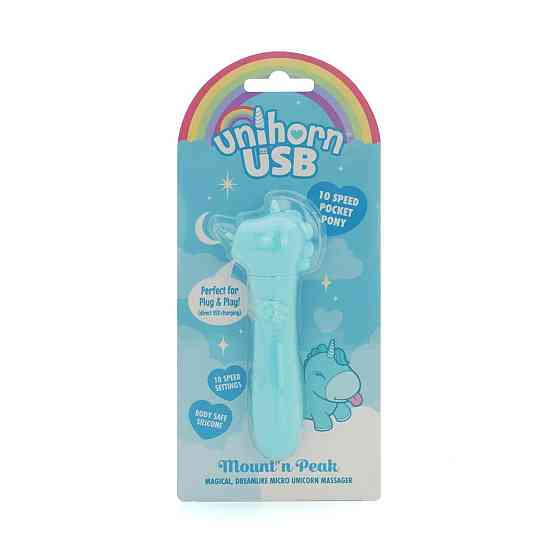 Вібратор-єдиноріжка Unihorn USB Bullet – Mount'n Peak, віброкуля, USB-зарядка, 10 режимів Sex Aura Київ