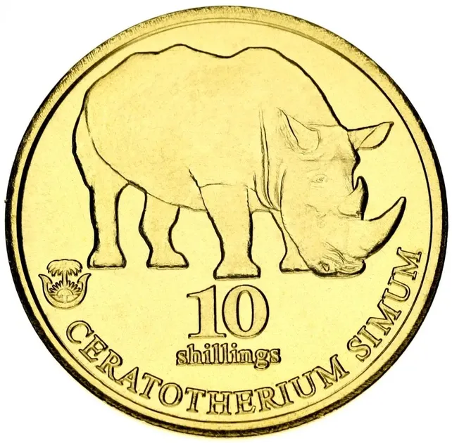 Биафра 10 шиллингов 2020 UNC Носорог Полтава - изображение 1