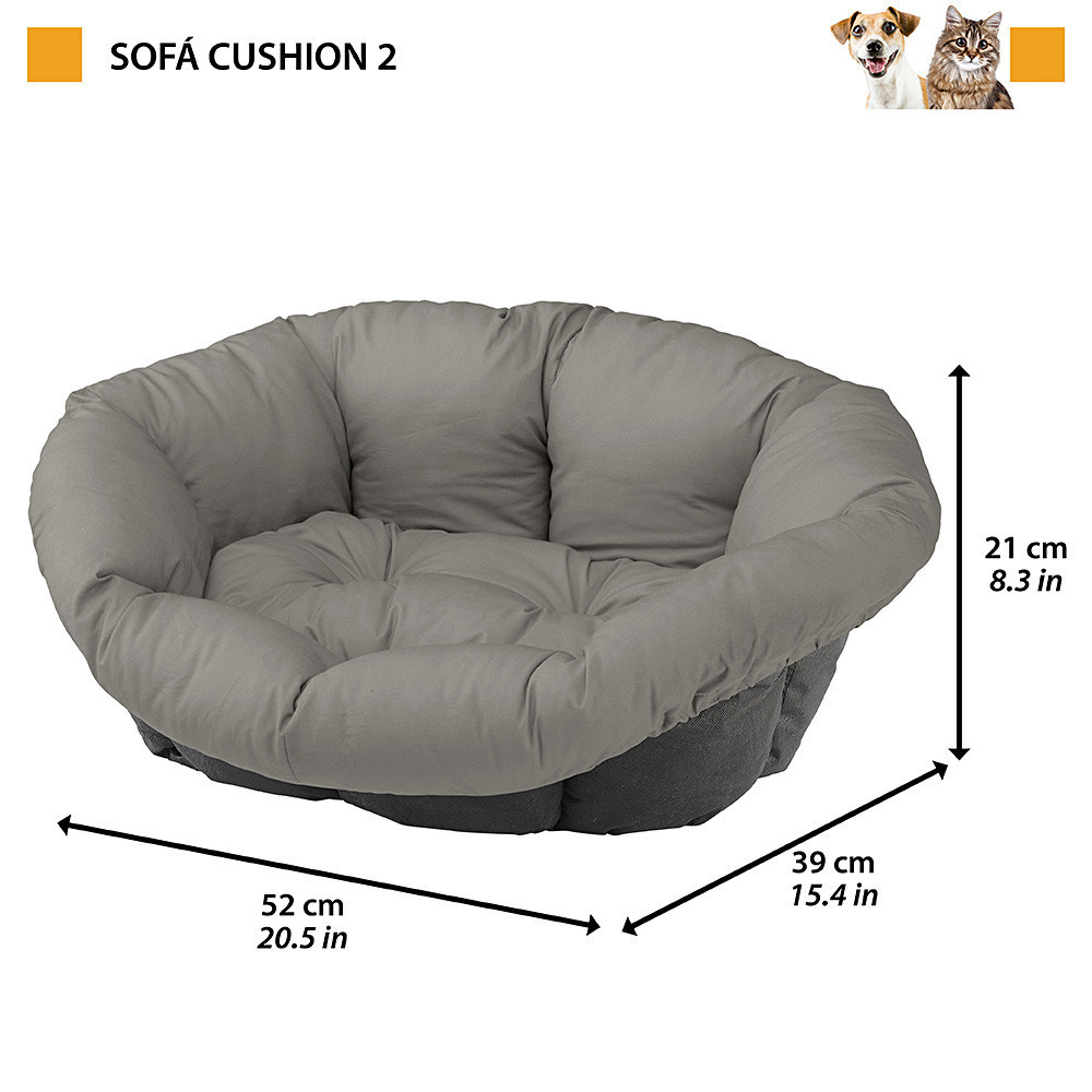 Подушка для лежака для котов и собак Ferplast Sofа' Cushion Cities (Ферпласт Софа Кушин Ситиес) 64 х 48 х h 25 см - SOFA' CUSHION 4 Запорожье - изображение 2