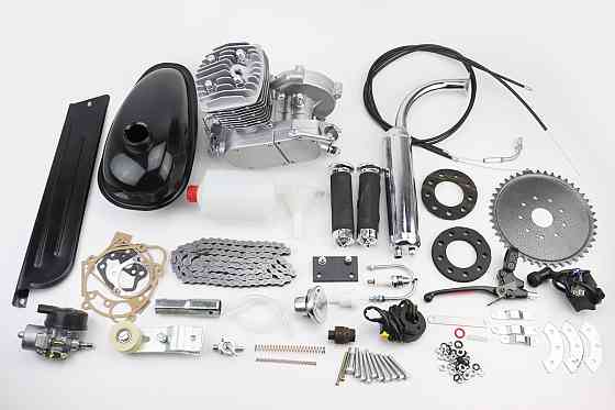 Двигун велосипедний 2Т + комплект для встановлення, СІРИЙ Київ