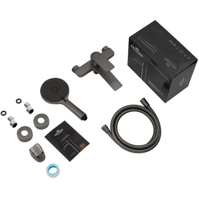 Душовий гарнітур Kroner Graz-GRP060 + змішувач Graz-GRP010 (CVS30153) Вінниця - фото 4