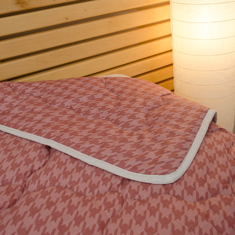 Одеяло конопляное зимнее Сатин Пе-де-пуль YouStar двуспальное 170х210 см (Розовый) Сумы - изображение 7