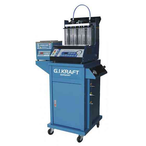 Стенд для промивання форсунок (6 форсунок, візок, ПЗ-ванна з таймером) G.I. KRAFT GI19114 Одеса