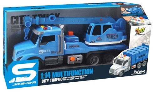 Іграшка CARS S Будівельний кран блакитний 1:14 (CJ-4436958) (7120407) Київ - фото 1