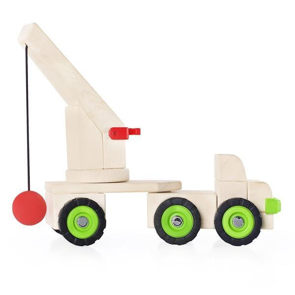 Велика машинка Guidecraft Block Science Trucks Стінобитна машина дерев'яна 45 см (G7533) Харків - фото 7