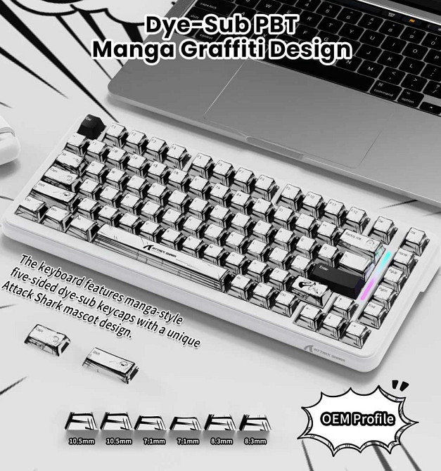 Ігрова Механічна Клавіатура Attack Shark X82 Pro Харків - фото 7