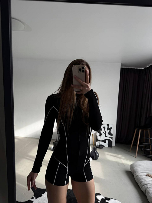 Жіночий стильний привабливий комбінезон із білими кантами дайвінг Одеса - фото 2