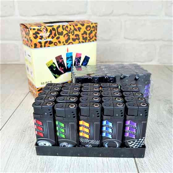 Зажигалки турбо-пламя и фонарик уп/50шт Turbo BY-1309 Харьков