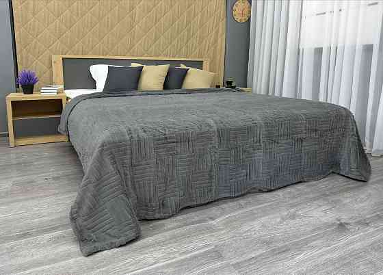 Плед-покривало Преміум 220х240 см (+-5см) Сірий (87-225) Київ