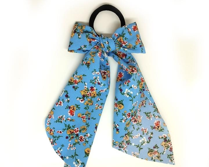 Бант резинка для волос светло-синий Твилли Киев - изображение 1