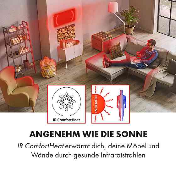 Інфрачервоний нагрівач Wonderwall Air 96 120x81 см 960 Вт настінний пульт дистанційного керування 120 x Рівне