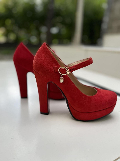 Туфлі жіночі STILLETA червоні еко-замша каблук 11см 36р (D280-J250-3 5164) Коломия - фото 8