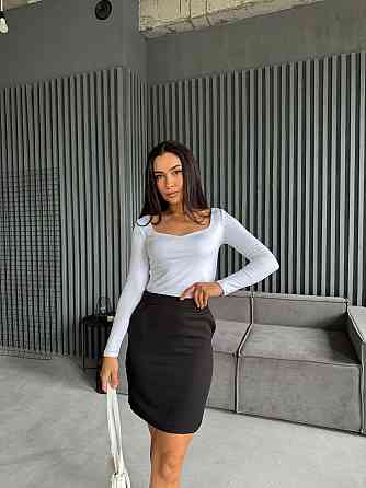 Жіночий базовий джемпер із вирізом мікродайвінг Білий, 50/52 Одеса