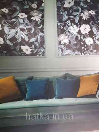 Обои флизелиновые Decoprint Elisir  ELD 21087 белые цветы листья панно мурал 300х212 см. Киев