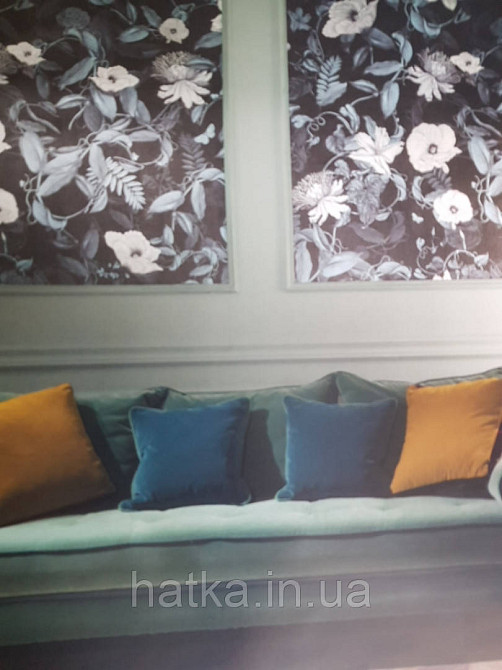 Обои флизелиновые Decoprint Elisir  ELD 21087 белые цветы листья панно мурал 300х212 см. Киев - изображение 4