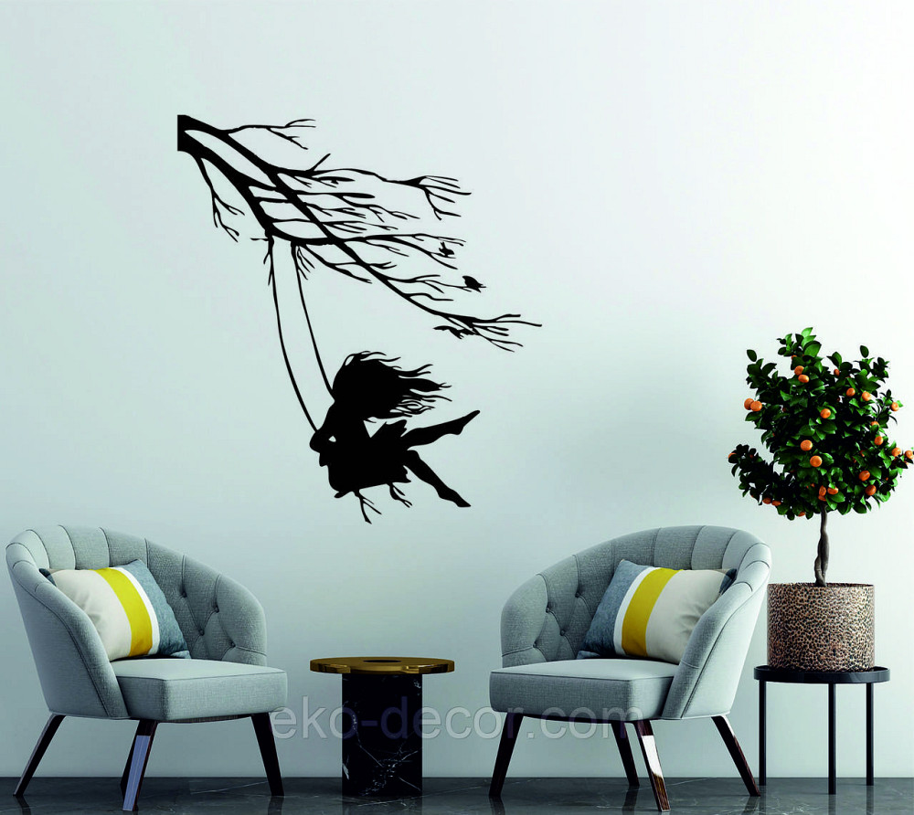 Декоративне настінне Панно «Дівчинка та голуб» Декор на стіну Київ - фото 2