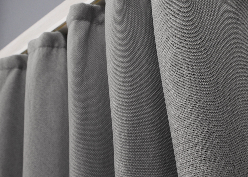 Комплект коротких штор VR-Textil Лен-блэкаут № 1797ш Серый 130х170см 2 шт (35-0380) Киев - изображение 8