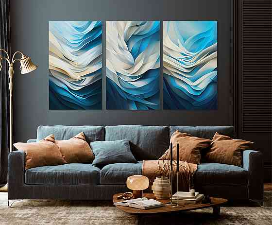 Модульная картина в гостиную / спальню  Абстракція   ART-136_3A Киев